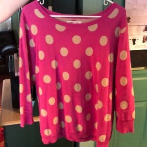 Polka dot sweater size xl!